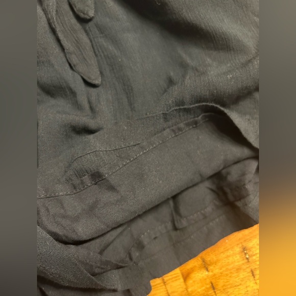 Abercrombie & Fitch Black Lined V Neck Long Sleeve Shorts Romper, Size Small - Picture 6 of 9